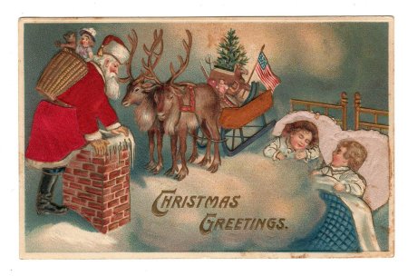 Традиционная Рождественская открытка Англии