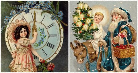 Старинные новогодние открытки