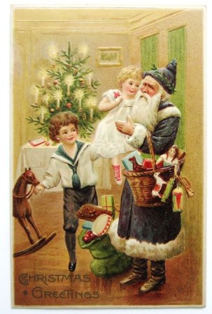 Новогодние открытки в старинном стиле