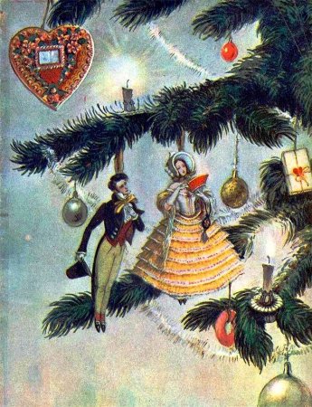 Старинные открытки с елкой