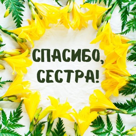 Спасибо сестрёнка картинки с надписями