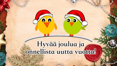 Hyvää joulua ja onnellista uutta vuotta открытки