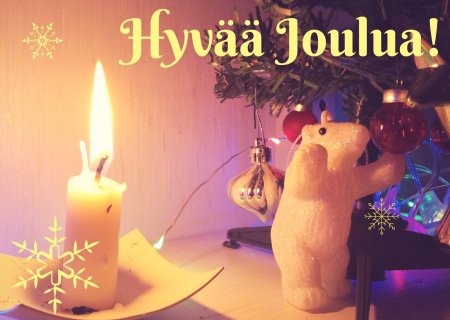 Hyvää joulua открытка в длину