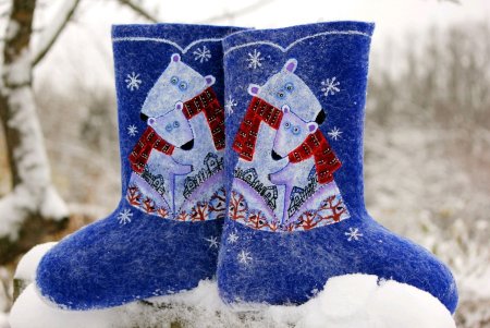 Валенки синие