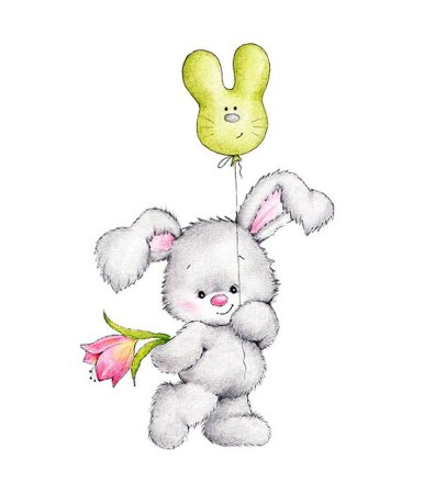 Зайка с цветочком