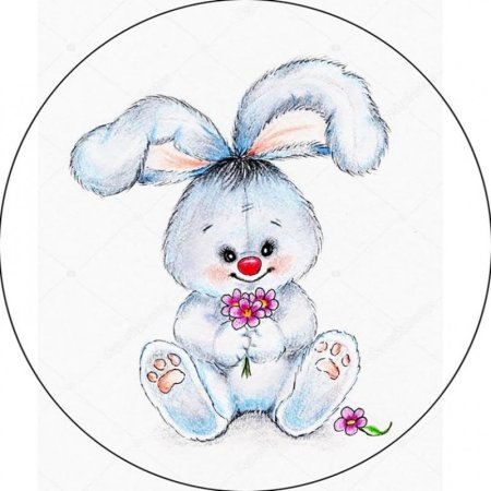 Рисунок зайчика для срисовки