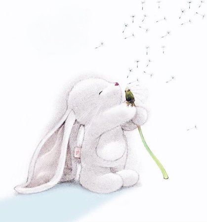 Зайка с одуванчиком