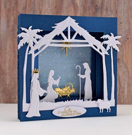 Рождественский вертеп бумажный туннель