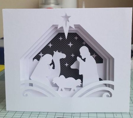 Рождественский вертеп бумажный туннель