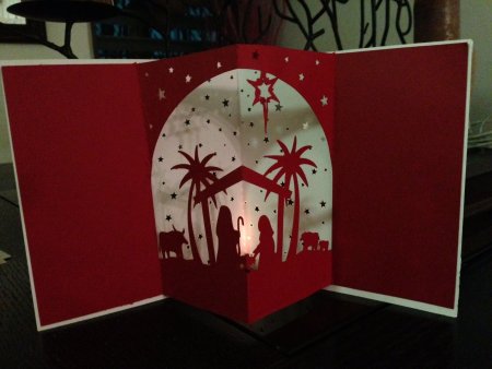Объемная открытка Рождество