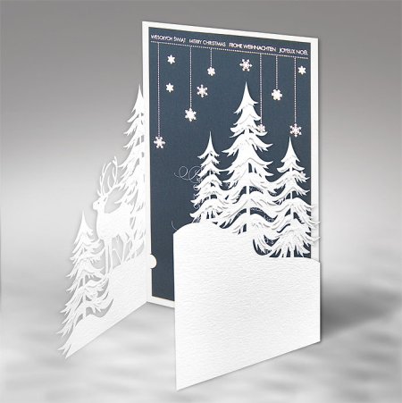 Объемная открытка Рождество