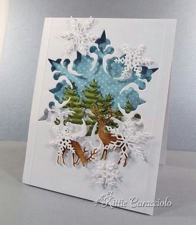 Объемная зимняя открытка