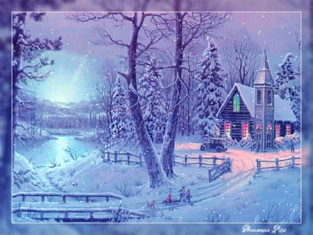 Анимированные зимние пейзажи