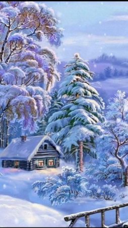 Новогодний пейзаж 4к