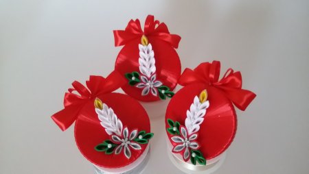 Канзаши новогодние игрушки