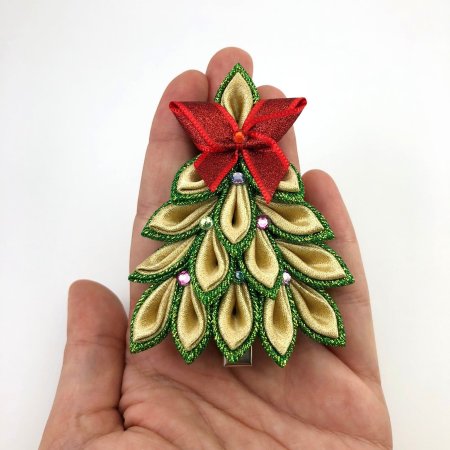 Елочка канзаши