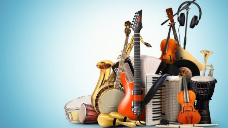 Музыкальные инструменты коллаж