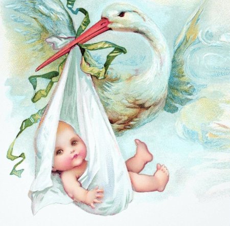 Открытка "с рождением ребенка"