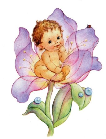 Открытка с младенцем