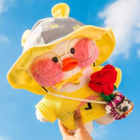 Утка в очках мягкая игрушка
