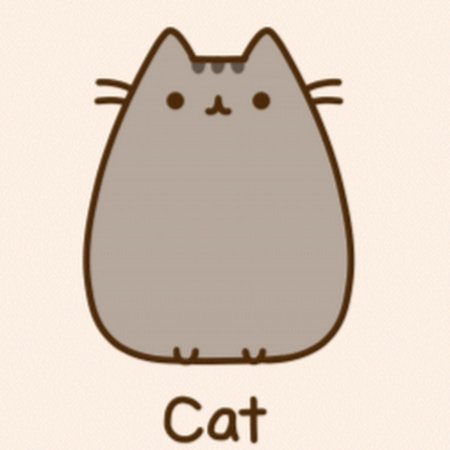 Пухлый котик для срисовки