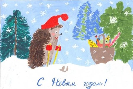 Рисунки дошкольников с новым годом