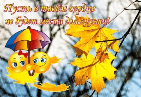 Хорошего настроения в дождливую осень