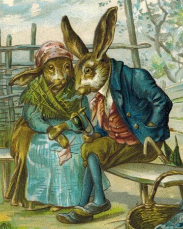 Кролики в стиле ретро