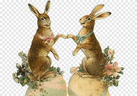 Пасхальные кролики для декупажа