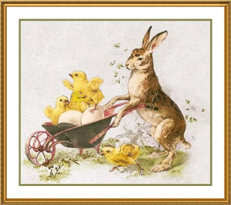 Пасхальные кролики для декупажа