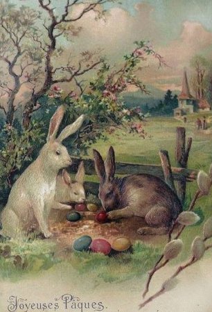 Для декупажа Пасха кролики