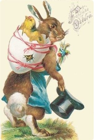 Винтажные зайцы для декупажа