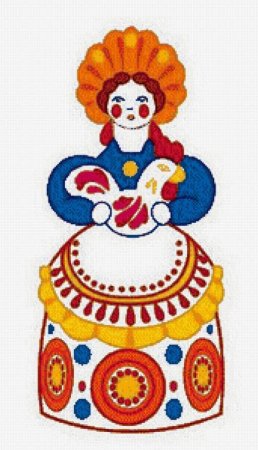 Дымковская игрушка роспись барыни