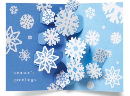 Открытка Снежинка своими руками