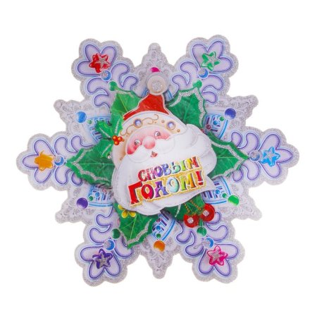 Снежинки с новогодними пожеланиями