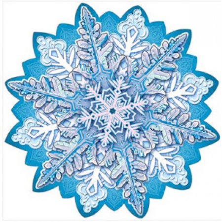 Снежинки цветные