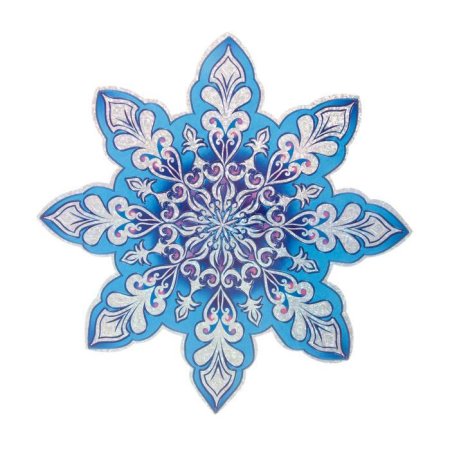 Снежинки цветные