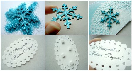 Снежинки с пожеланиями