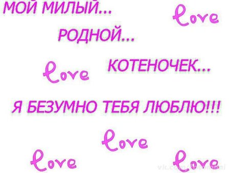 Я безумно тебя люблю