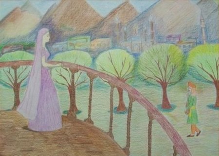 Иллюстрация к сказке Ашик Кериб