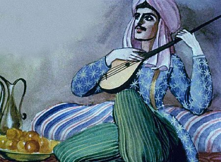 Иллюстрация к сказке Ашик Кериб