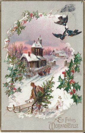 Европейские Рождественские открытки