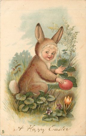 Старинные новогодние открытки с кроликом