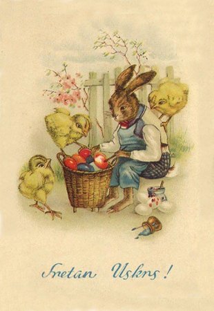 Пасхальная открытка для декупажа