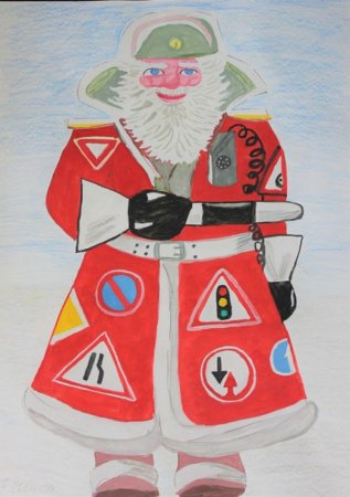 Конкурс рисунков полицейский дед Мороз