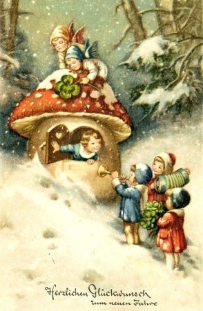 Старинные Рождественские и новогодние открытки