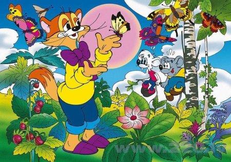 Пазл «кот Леопольд и мыши»