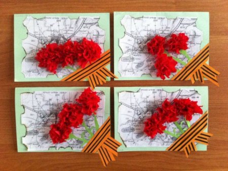 Открытка к 9 мая своими руками