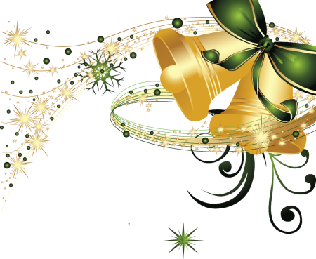 Новогодние виньетки на прозрачном фоне