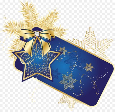 Новогодние элементы на прозрачном фоне